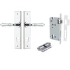 Iver Door Handle Sarlat Chamfered Key/Key Polished Chrome Entrance Kit