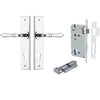 Iver Door Handle Sarlat Chamfered Key/Thumb Polished Chrome Entrance Kit