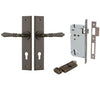 Iver Door Handle Sarlat Chamfered Key/Thumb Signature Brass Entrance Kit