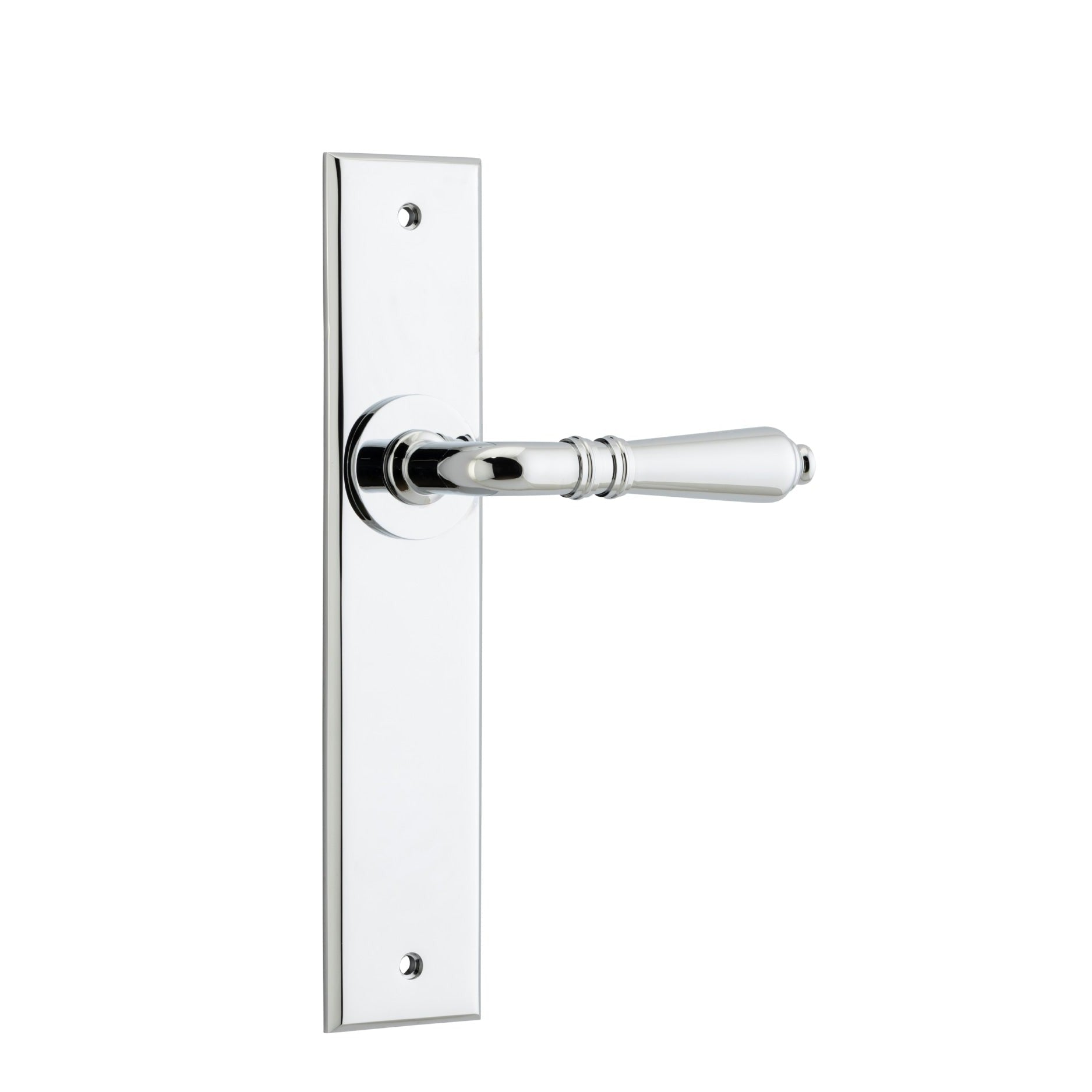 Iver Door Handle Sarlat Chamfered Latch Polished Chrome