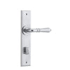 Iver Door Handle Sarlat Chamfered Privacy Brushed Chrome