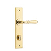 Iver Door Handle Sarlat Chamfered Privacy Polished Brass 85mm