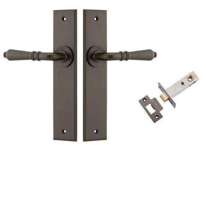 Iver Door Handle Sarlat Chamfered Signature Brass Passage Kit