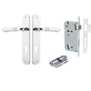 Iver Door Handle Sarlat Oval Euro Key/Key Polished Chrome Entrance Kit