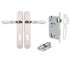 Iver Door Handle Sarlat Oval Euro Key/Key Polished Nickel Entrance Kit