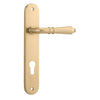 Iver Door Handle Sarlat Oval Euro Pair Brushed Brass