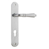 Iver Door Handle Sarlat Oval Euro Pair Brushed Chrome