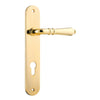 Iver Door Handle Sarlat Oval Euro Pair Polished Brass