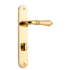 Iver Door Handle Sarlat Oval Privacy Pair Polished Brass