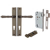 Iver Door Handle Sarlat Rectangular Euro Key/Thumb Signature Brass Entrance Kit
