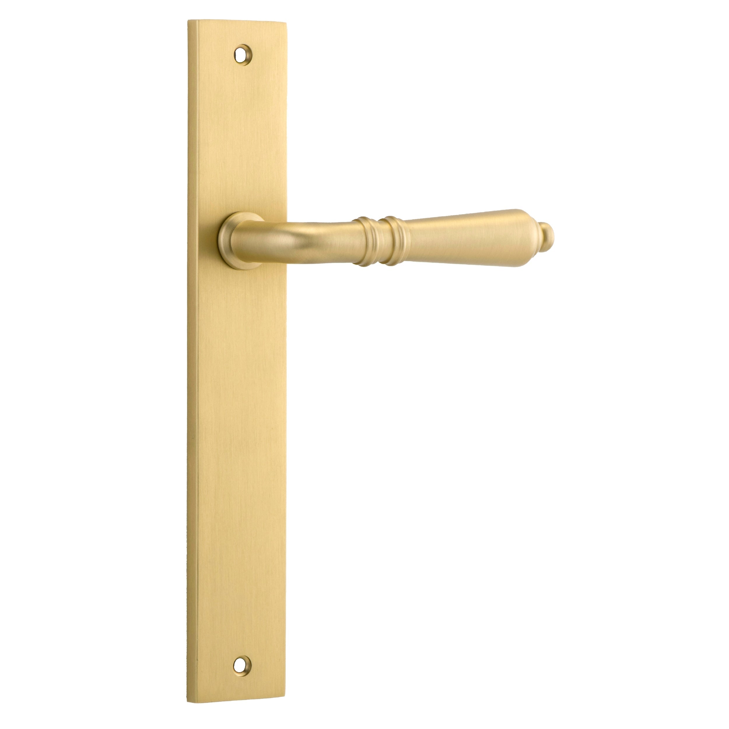 Iver Door Handle Sarlat Rectangular Latch Brushed Gold PVD