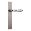 Iver Door Handle Sarlat Rectangular Latch Pair Distressed Nickel