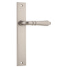 Iver Door Handle Sarlat Rectangular Latch Pair Satin Nickel