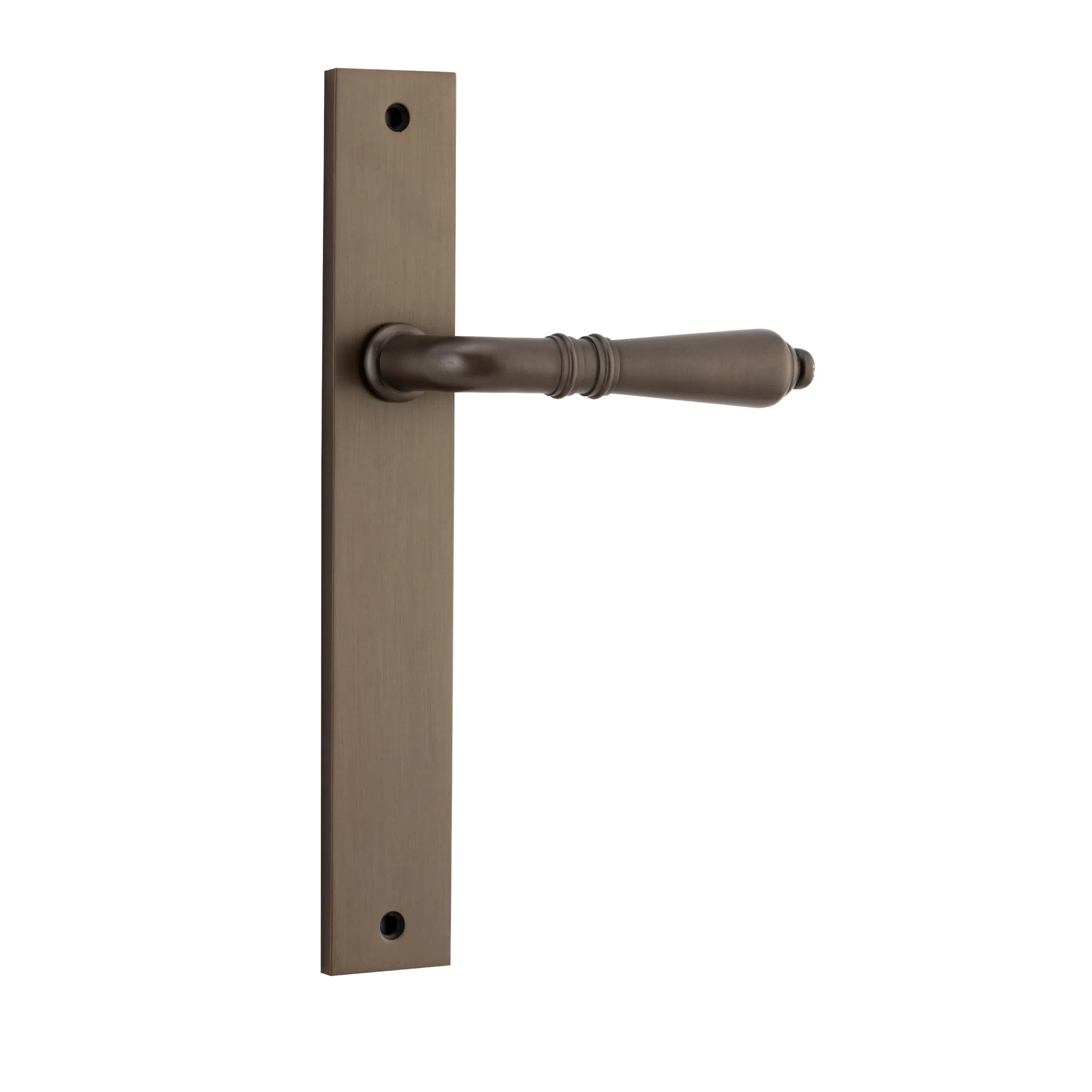 Iver Door Handle Sarlat Rectangular Latch Pair Signature Brass