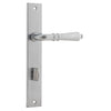 Iver Door Handle Sarlat Rectangular Privacy Pair Brushed Chrome