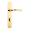 Iver Door Handle Sarlat Rectangular Privacy Pair Polished Brass