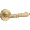 Iver Door Handle Sarlat Round Rose Pair Brushed Brass