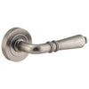 Iver Door Handle Sarlat Round Rose Pair Distressed Nickel