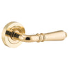 Iver Door Handle Sarlat Round Rose Pair Polished Brass