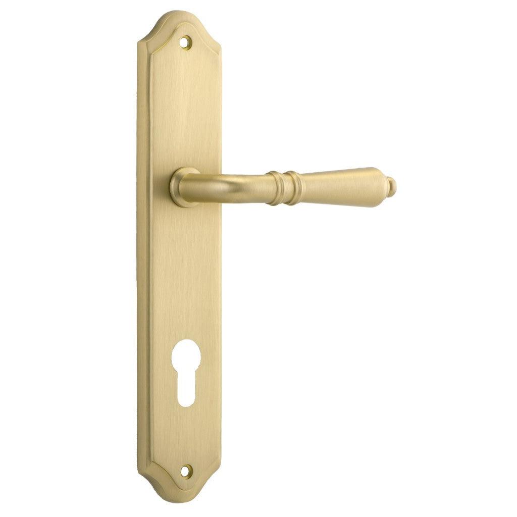 Iver Door Handle Sarlat Shouldered Euro Brushed Gold PVD