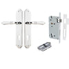 Iver Door Handle Sarlat Shouldered Euro Key/Key Polished Chrome Entrance Kit