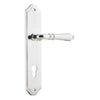 Iver Door Handle Sarlat Shouldered Euro Pair Polished Chrome