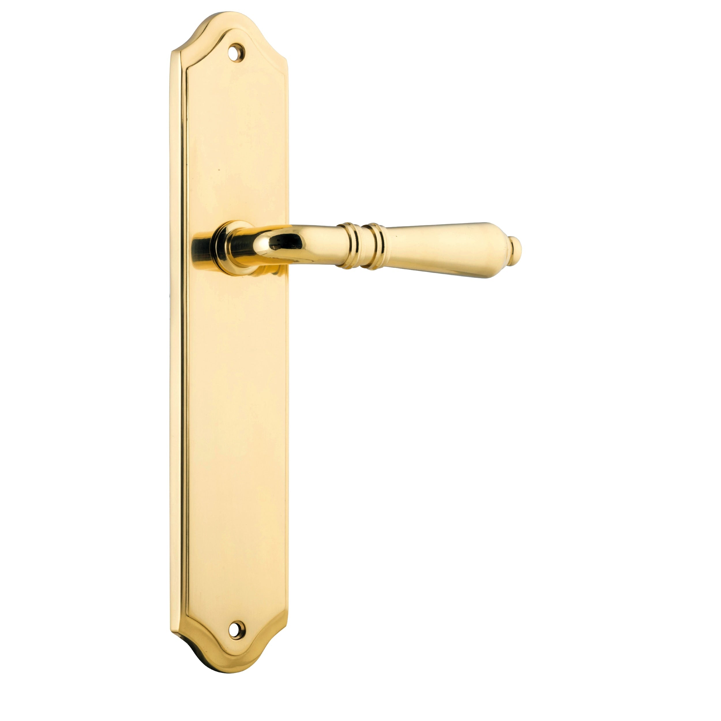 Iver Door Handle Sarlat Shouldered Latch Pair Polished Brass