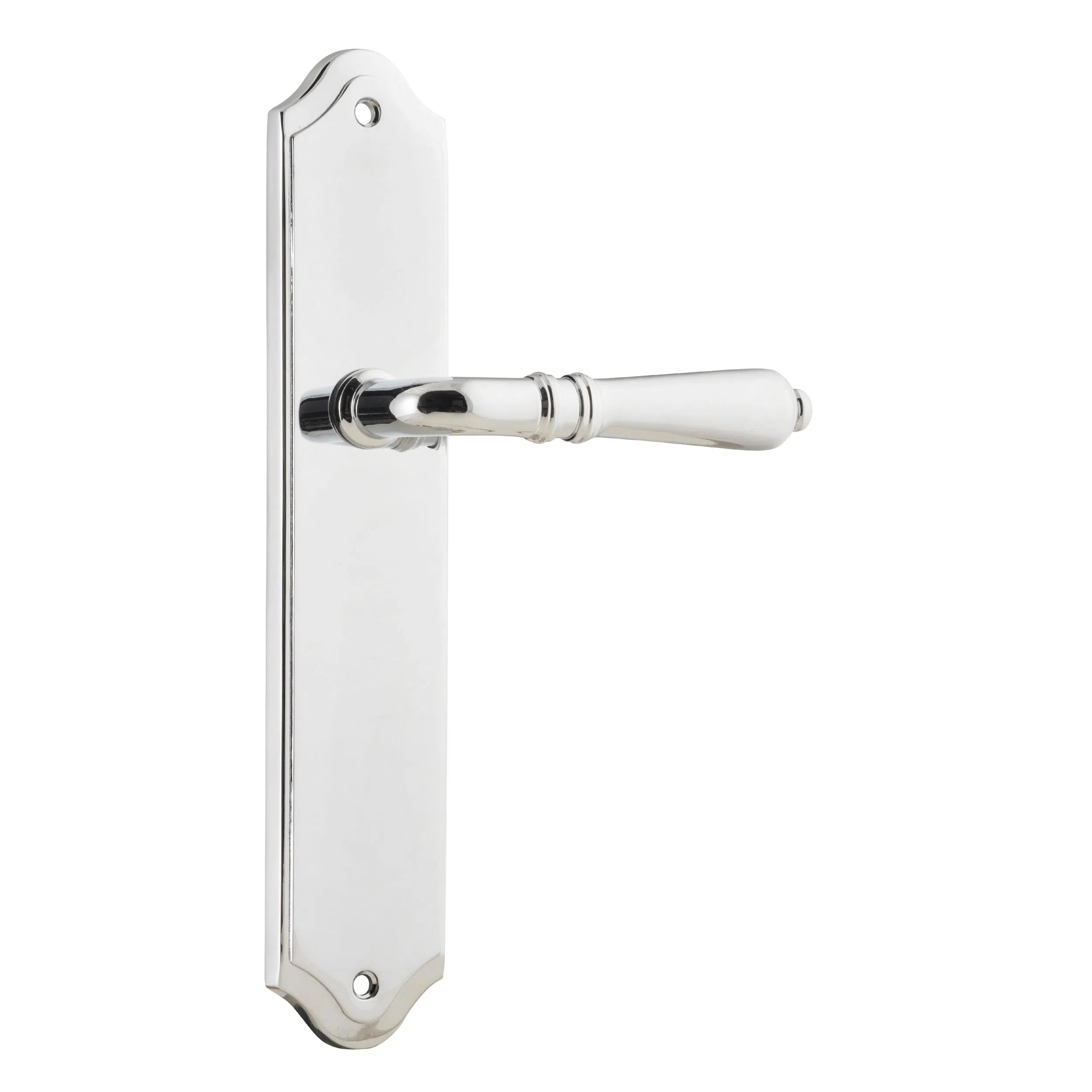 Iver Door Handle Sarlat Shouldered Latch Pair Polished Chrome