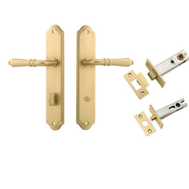 Iver Door Handle Sarlat Shouldered Privacy Brushed Gold PVD Privacy Kit