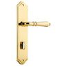 Iver Door Handle Sarlat Shouldered Privacy Pair Polished Brass