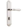 Iver Door Handle Sarlat Shouldered Privacy Pair Polished Nickel