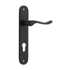 Iver Door Handle Stirling Oval Euro Pair Matt Black