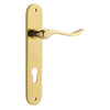 Iver Door Handle Stirling Oval Euro Pair Polished Brass