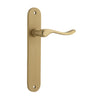 Iver Door Handle Stirling Oval Latch Pair Brushed Brass