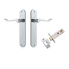 Iver Door Handle Stirling Oval Latch Pair Brushed Chrome Passage Kit