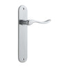 Iver Door Handle Stirling Oval Latch Pair Brushed Chrome