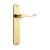 Iver Door Handle Stirling Oval Latch Pair Polished Brass