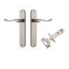 Iver Door Handle Stirling Oval Latch Pair Satin Nickel Passage Kit