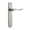 Iver Door Handle Stirling Oval Latch Pair Satin Nickel