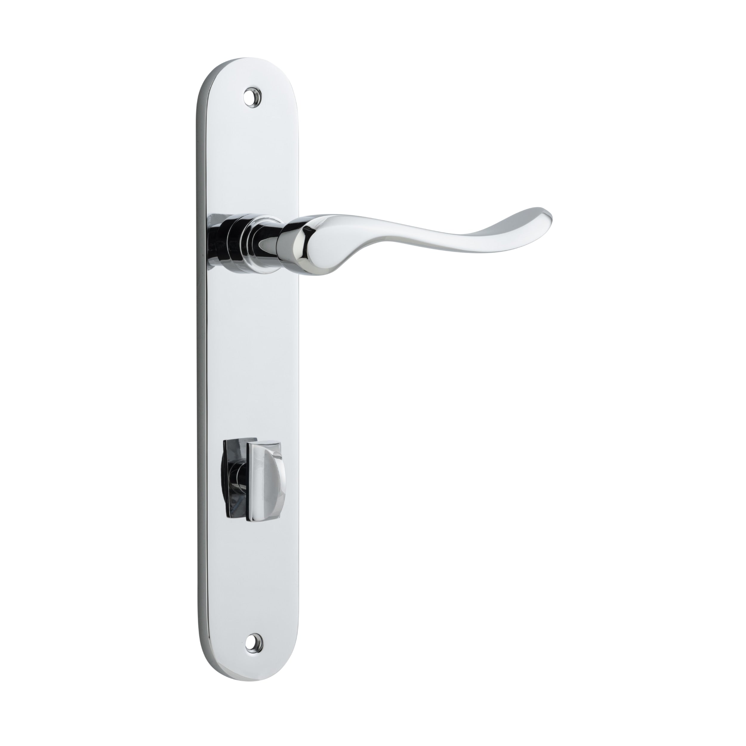 Iver Door Handle Stirling Oval Privacy Pair Polished Chrome