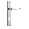 Iver Door Handle Stirling Rectangular Euro Pair Brushed Chrome