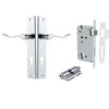 Iver Door Handle Stirling Rectangular Euro Pair Key/Key Polished Chrome Entrance Kit