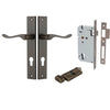 Iver Door Handle Stirling Rectangular Euro Pair Key/Thumb Signature Brass Entrance Kit