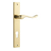 Iver Door Handle Stirling Rectangular Euro Pair Polished Brass