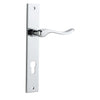 Iver Door Handle Stirling Rectangular Euro Pair Polished Chrome