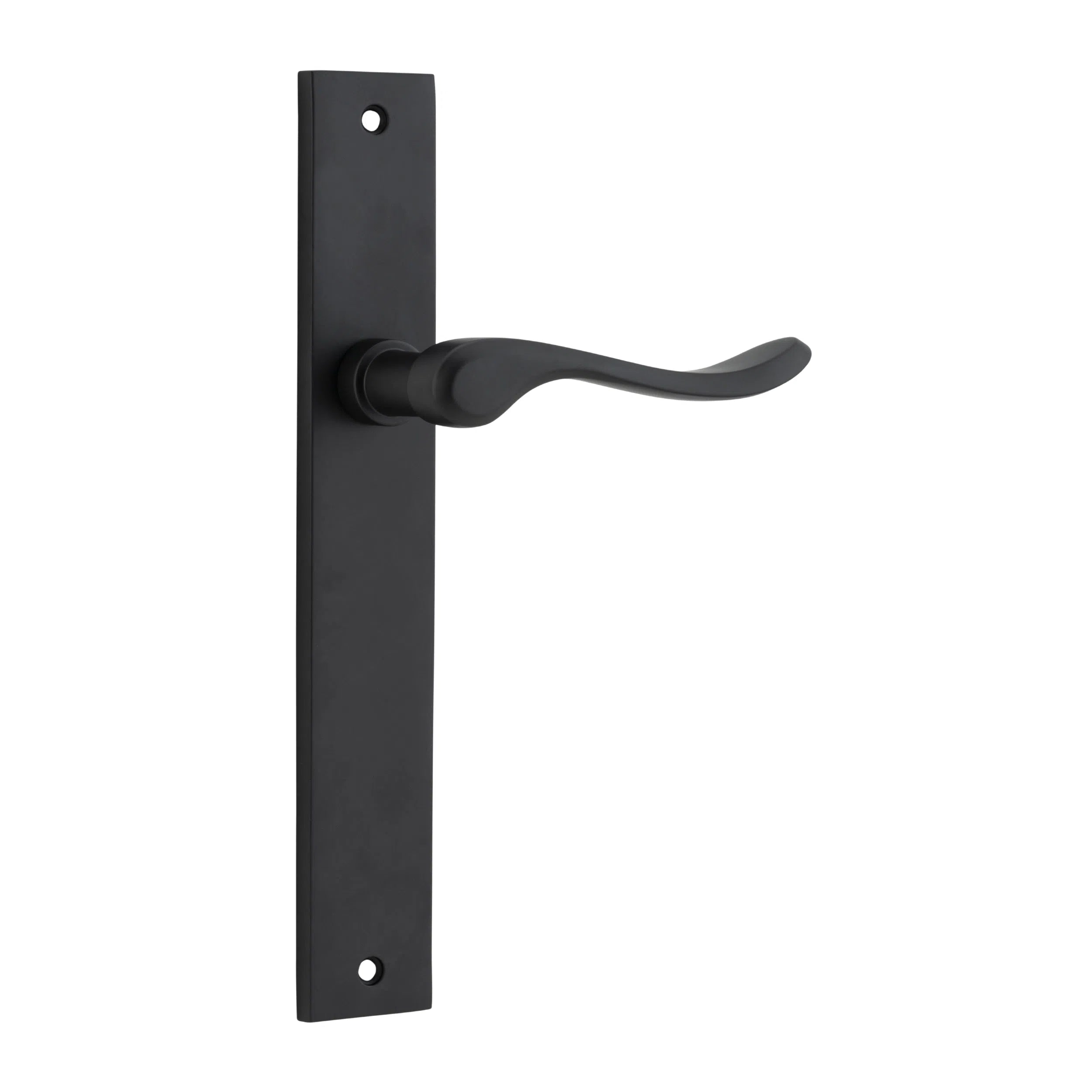 Iver Door Handle Stirling Rectangular Latch Pair Matt Black