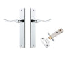 Iver Door Handle Stirling Rectangular Latch Pair Polished Chrome Passage Kit