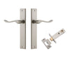 Iver Door Handle Stirling Rectangular Latch Pair Satin Nickel Passage Kit