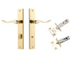 Iver Door Handle Stirling Rectangular Privacy Pair Polished Brass Inbuilt Privacy Kit