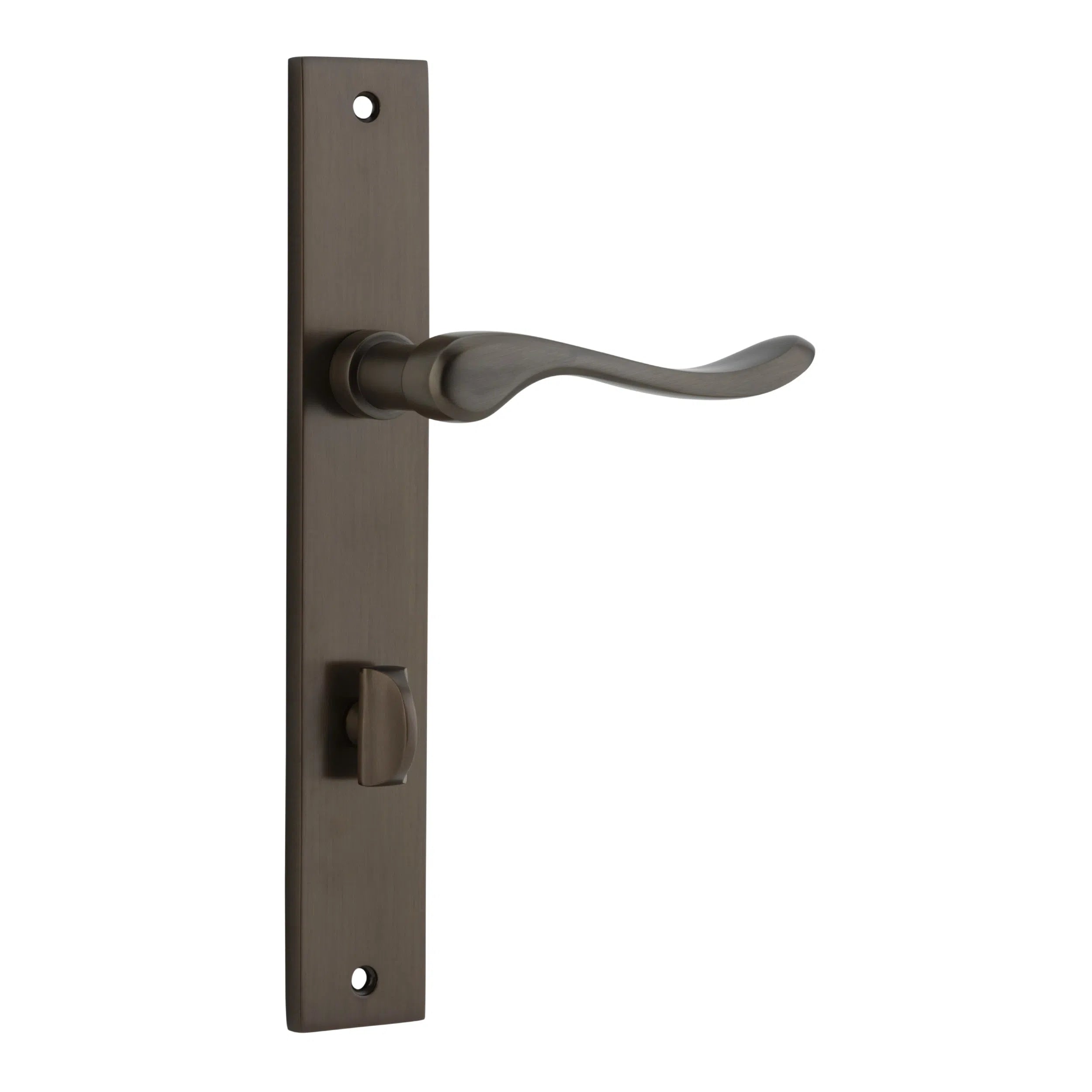 Iver Door Handle Stirling Rectangular Privacy Pair Signature Brass